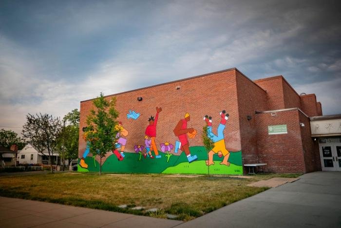 Mural by Shaandiin Powell on Central park Community Center
