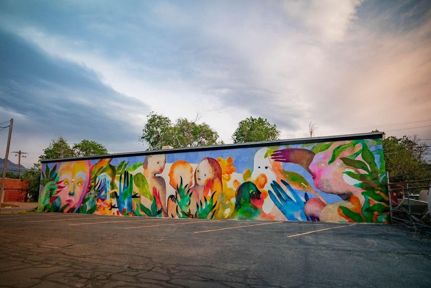 Mural by Katie Green at Material Art Gallery