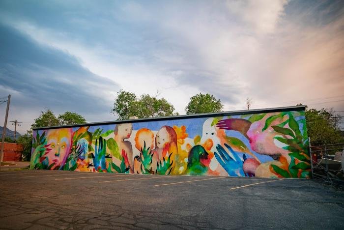 Mural by Katie Green at Material Art Gallery