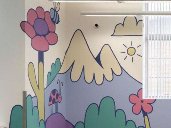 Mural by Trevor Dahl in SSL Childcare Room Mural by Trevor Dahl in SSL Childcare Room