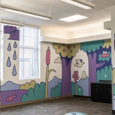 South Salt Lake Arts - A World in Bloom: New Mural Brings the Childcare Room to Life
