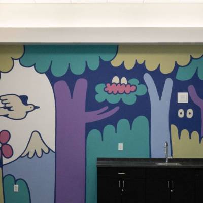 South Salt Lake Arts - A World in Bloom: New Mural Brings the Childcare Room to Life