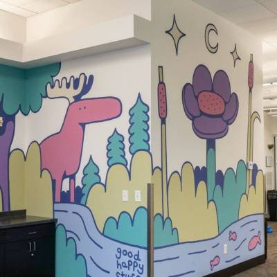 South Salt Lake Arts - A World in Bloom: New Mural Brings the Childcare Room to Life