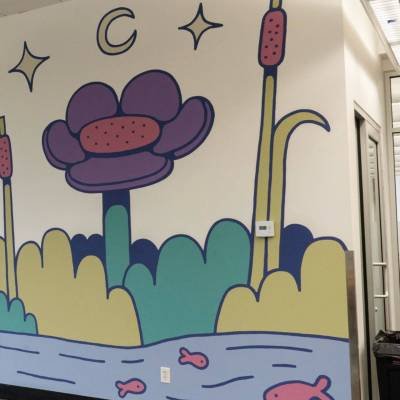 South Salt Lake Arts - A World in Bloom: New Mural Brings the Childcare Room to Life